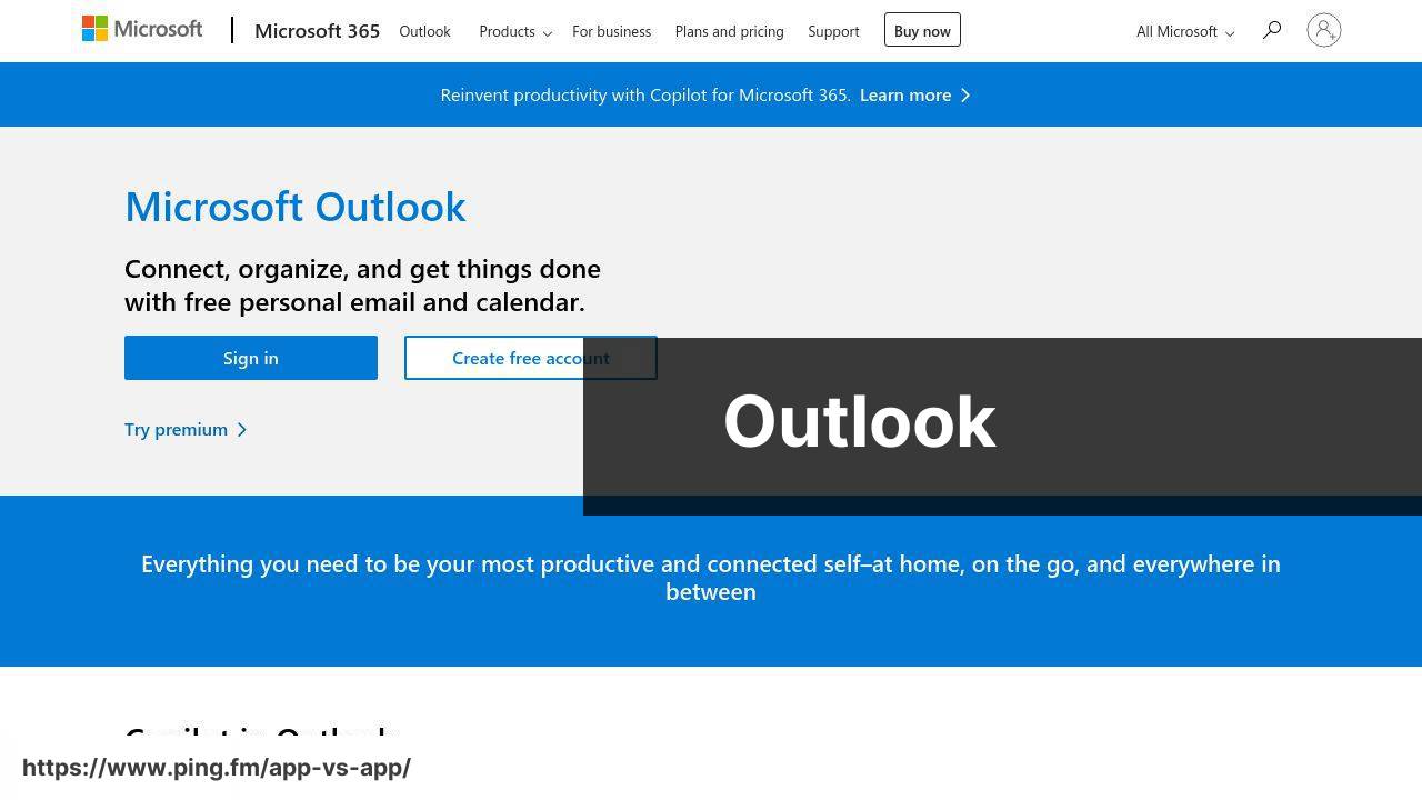 Outlook screenshot