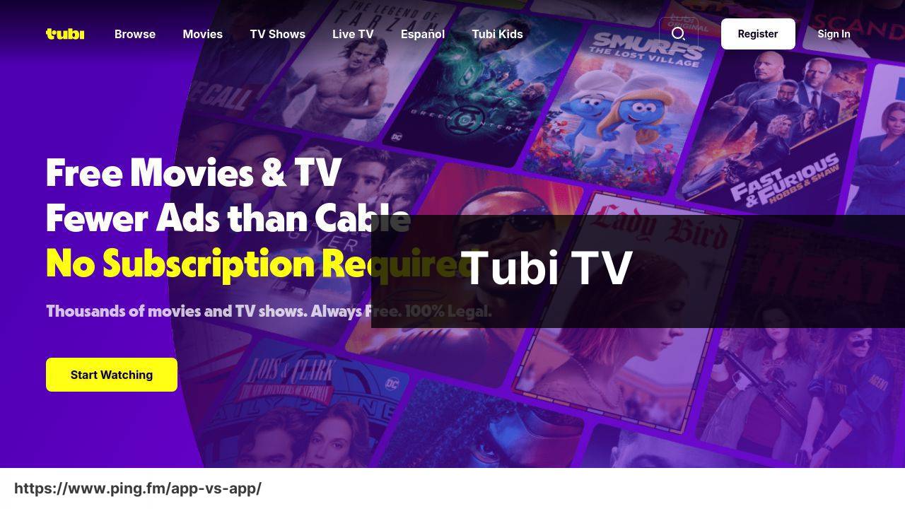 Tubi TV screenshot