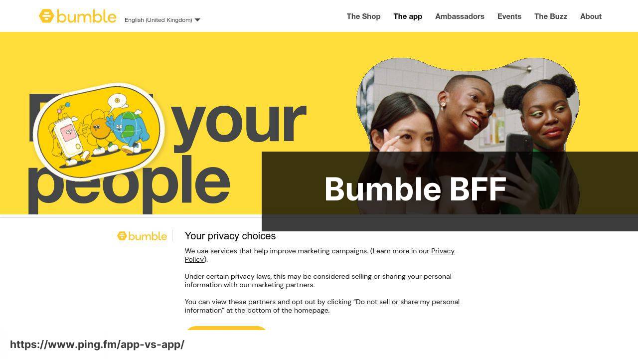 Bumble BFF screenshot