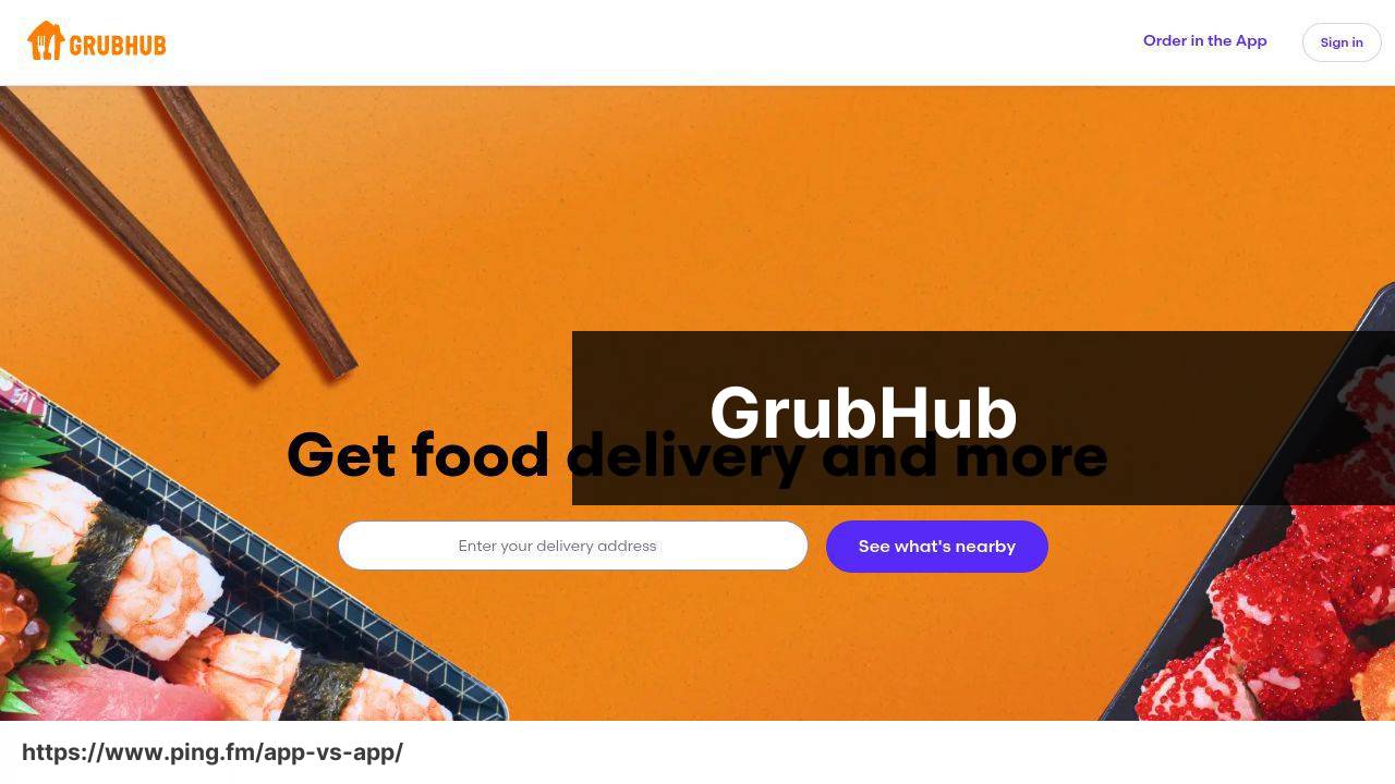 GrubHub screenshot