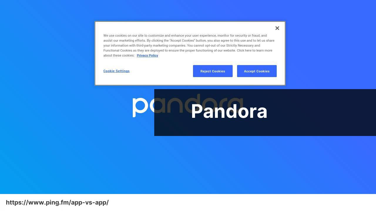Pandora screenshot