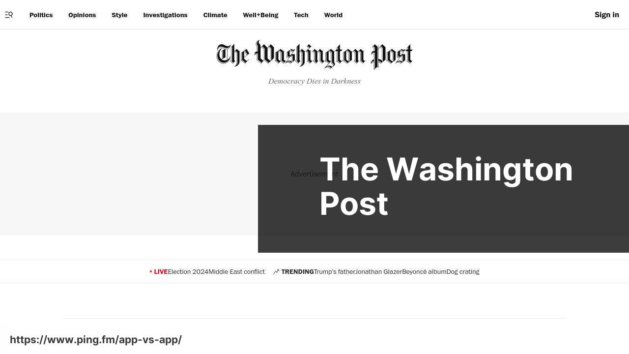 The Washington Post app