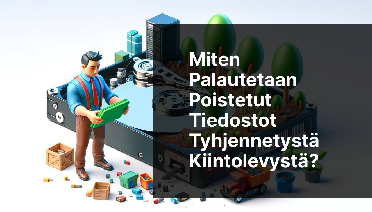 Miten palauttaa poistetut tiedostot pyyhityltä kiintolevyltä