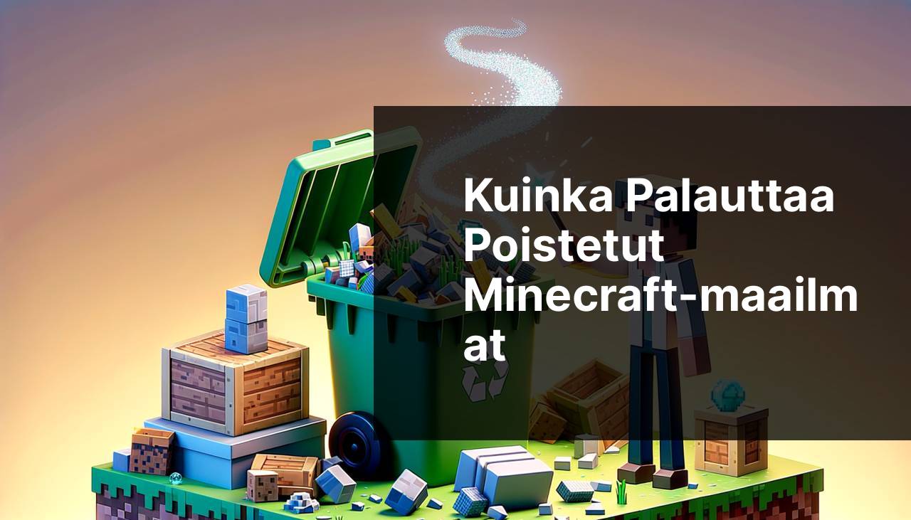 Kuinka palauttaa poistetut Minecraft-maailmat