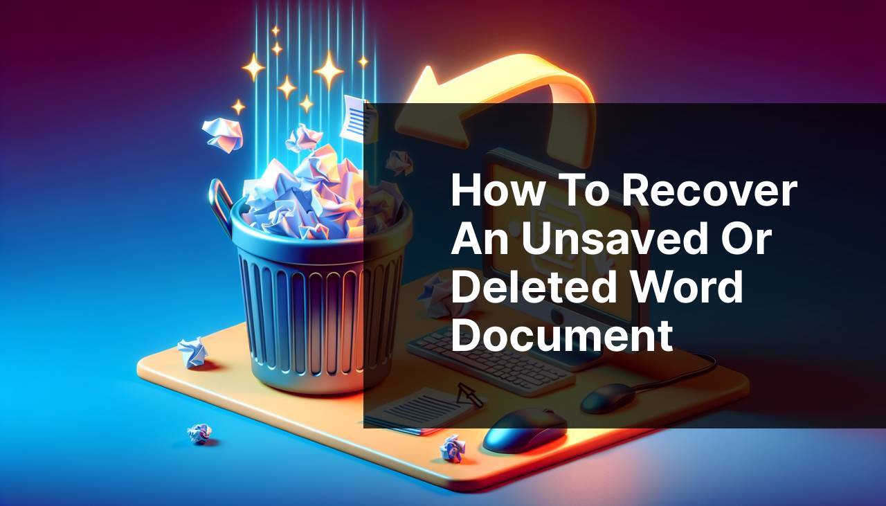 How to Recover an Unsaved or Deleted Word Document