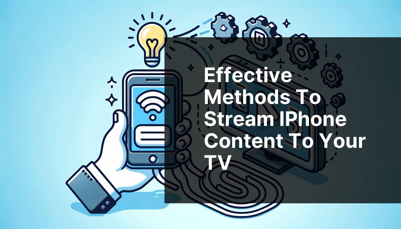 Effective Methods to Stream iPhone Content to Your TV