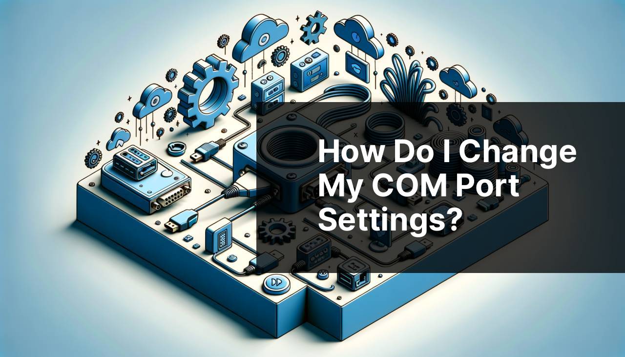 How do I change my COM port Settings? 