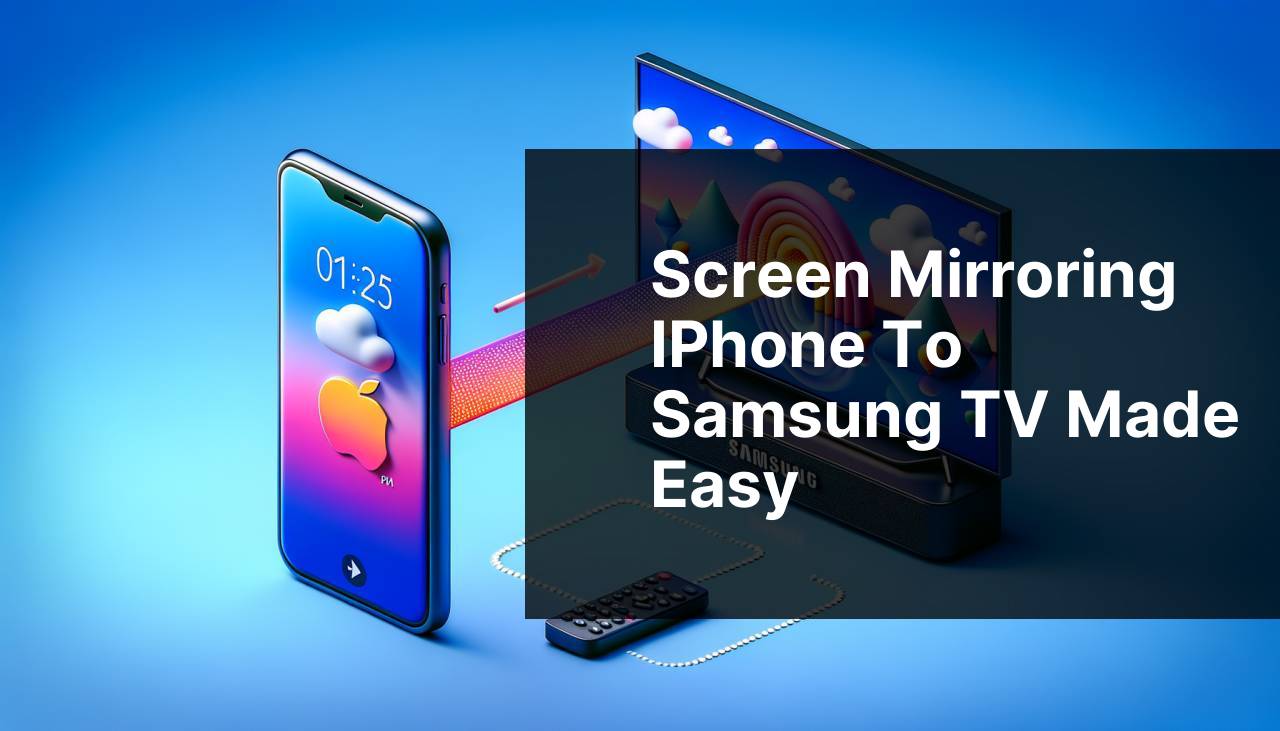 Screen Mirroring iPhone to Samsung TV Made Easy