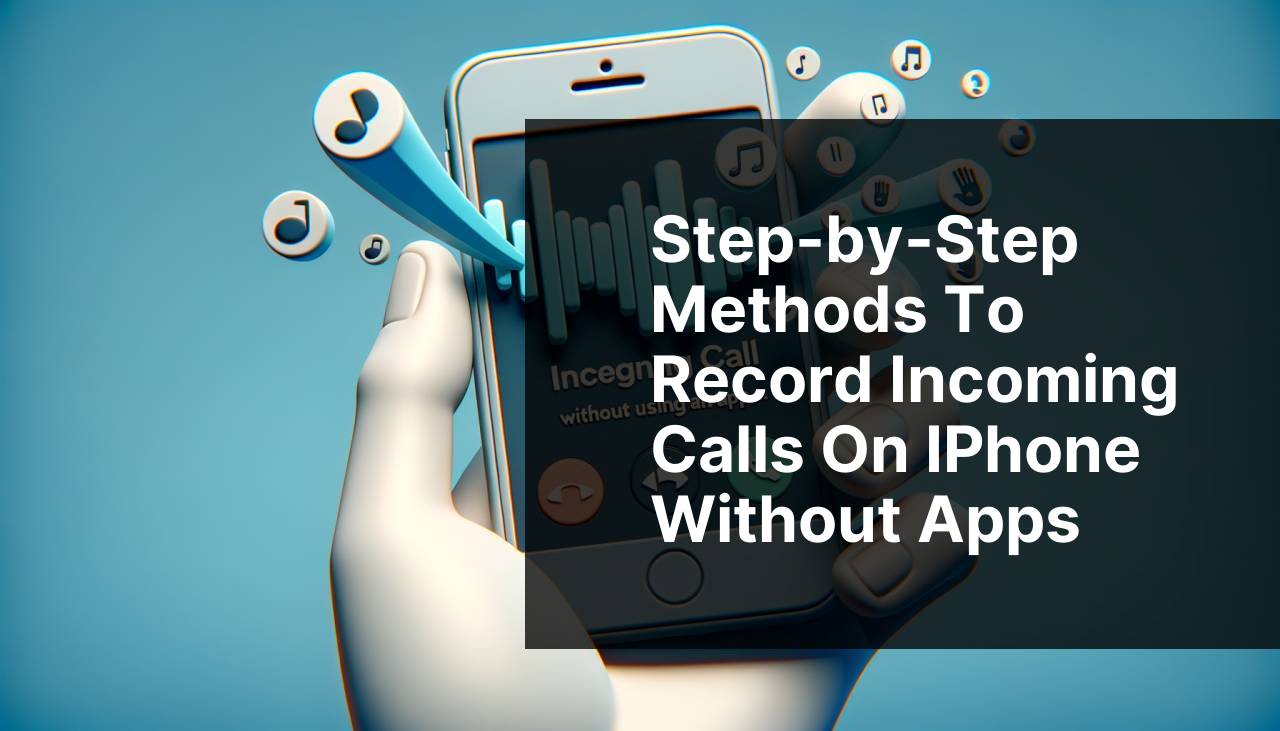 Step-by-Step Methods to Record Incoming Calls on iPhone Without Apps