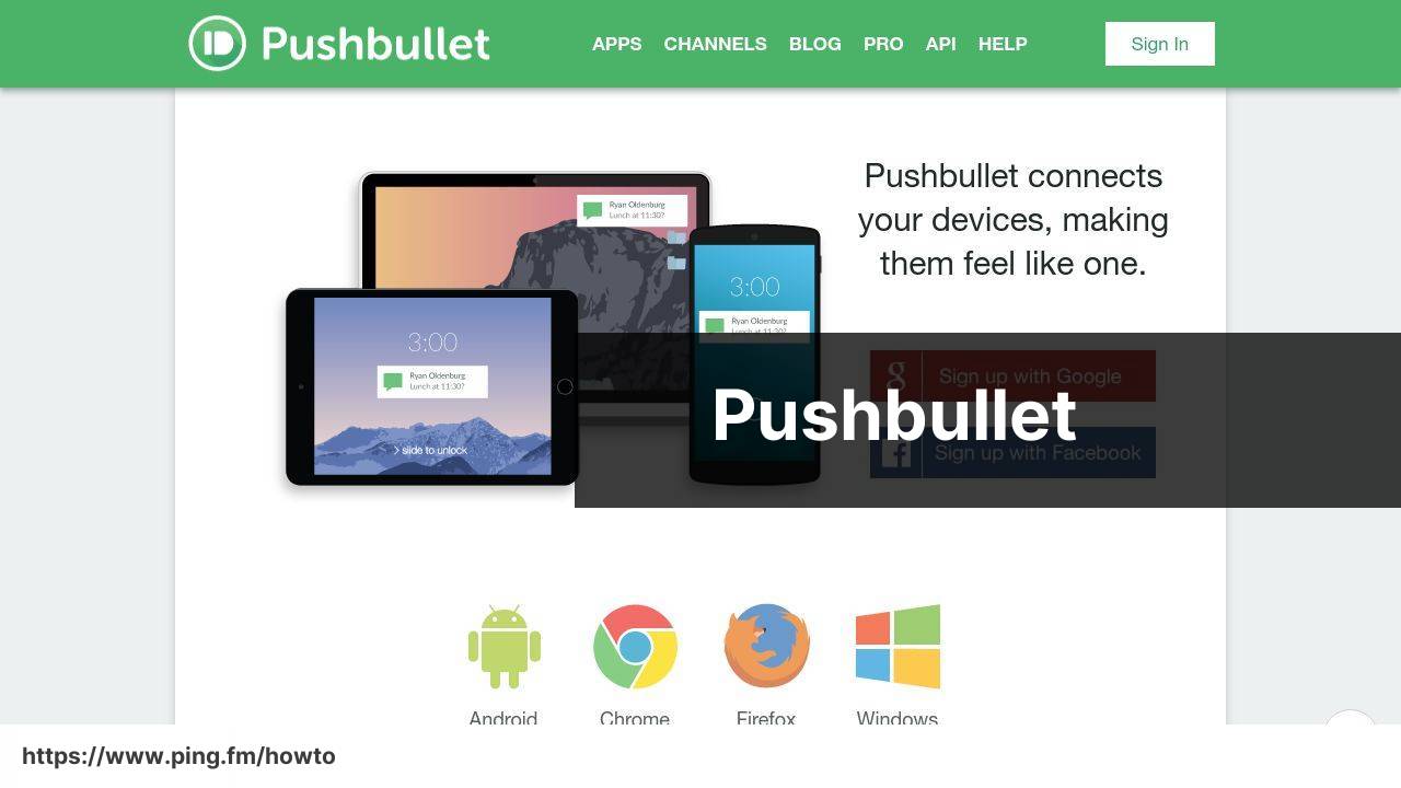 https://www.pushbullet.com/ screenshot