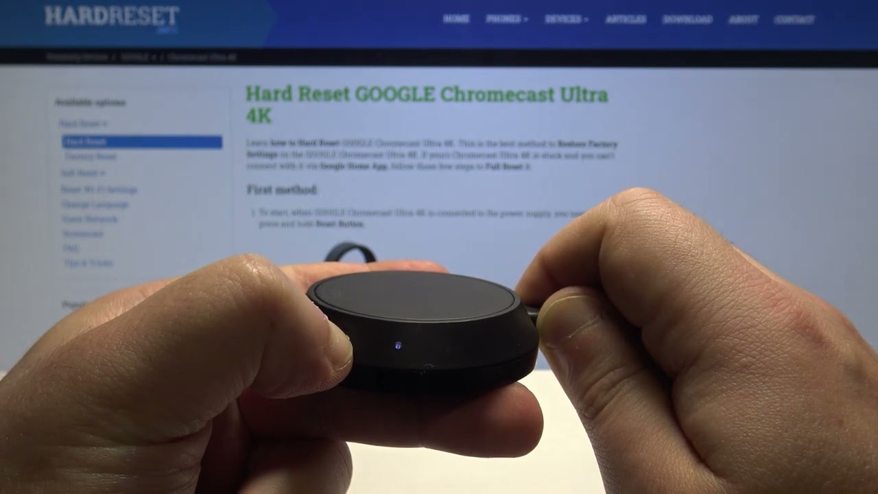 Nulstil Google Chromecast Ultra 4K Guide