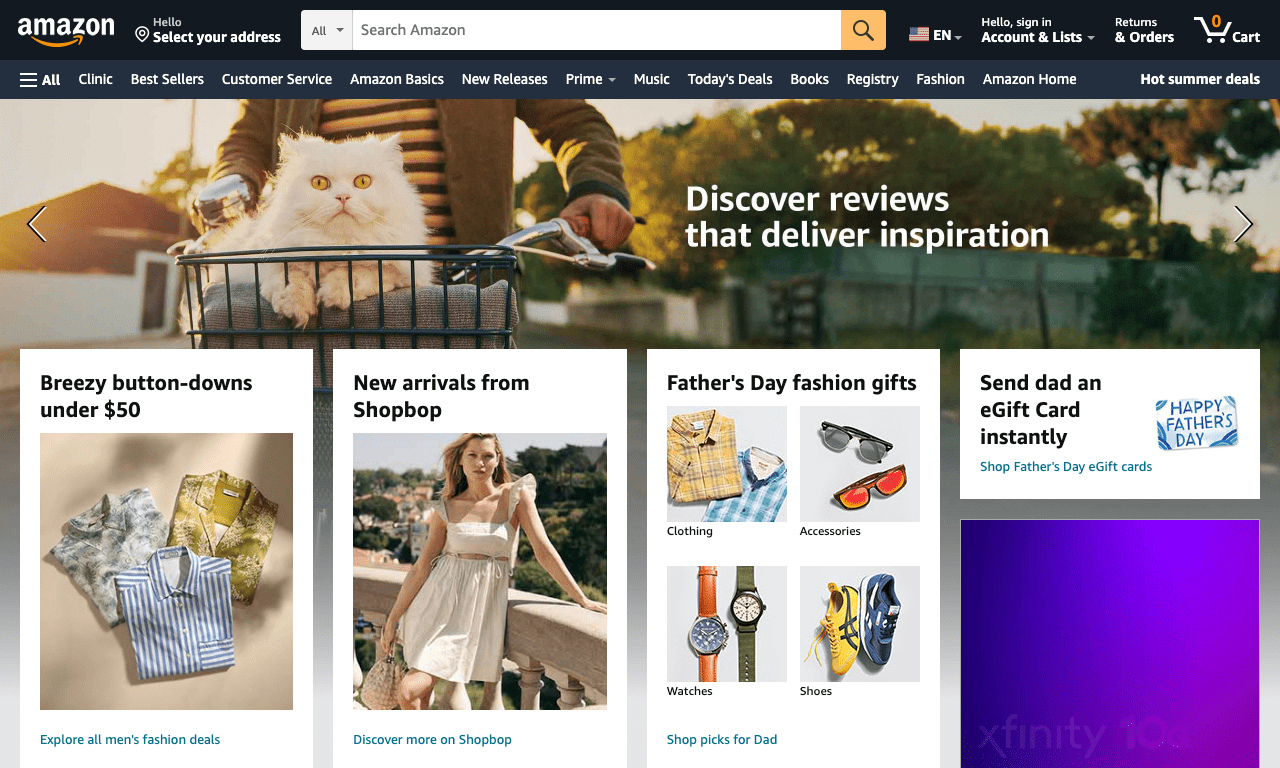 Paginas similares a store amazon en estados unidos