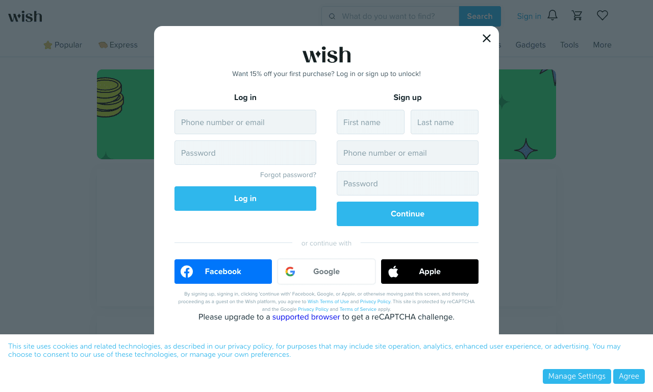 similar to wish app